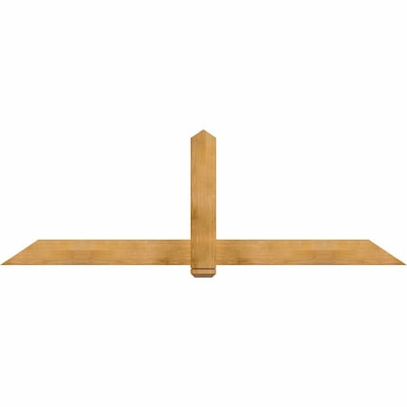 Ekena Millwork Eugene Rough Sawn Timber Gable Bracket, Western Red Cedar, 96"W x 32"H x 2"D x 6"F, 8/12 Pitch GBW096X32X0206EUG00RWR